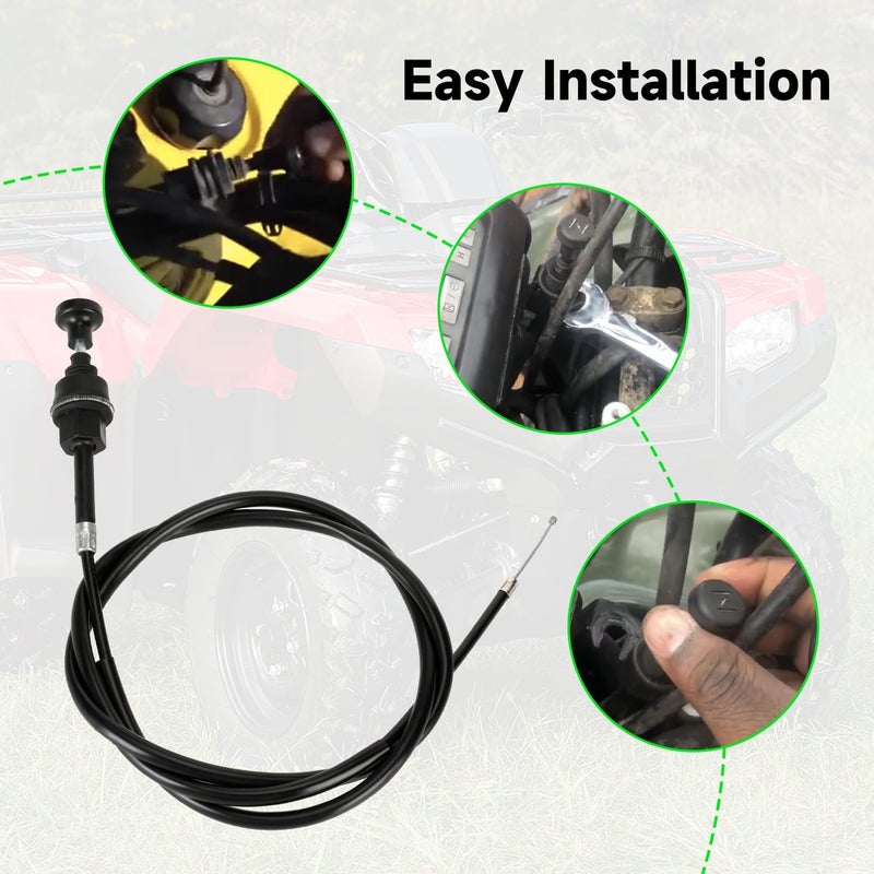 XIKOBY Choke Cable for Rancher 350 TRX350 TRX350FM TRX350TM TRX350FE 2000-2006 Fourtrax 300 350 Foreman 400 ATV 4 Wheeler Quad with Starter Valve Plunger Kit Part 17950-HN5-671 - Image 5